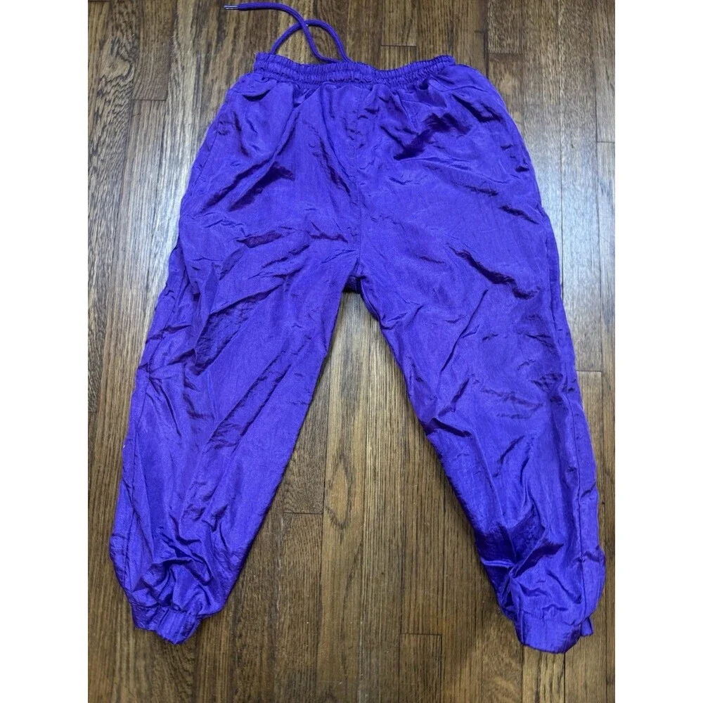 Vintage Kids Lavon Purple Swishy Pants 4T Drawstring Elastic Waist